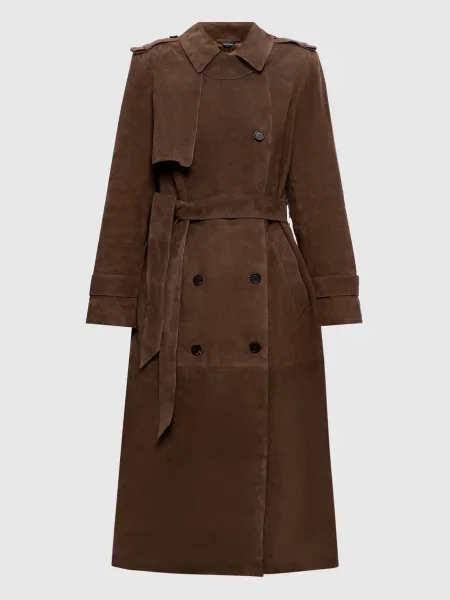 Замшевий двобортний тренч GAEL-SU Mackage коричневий