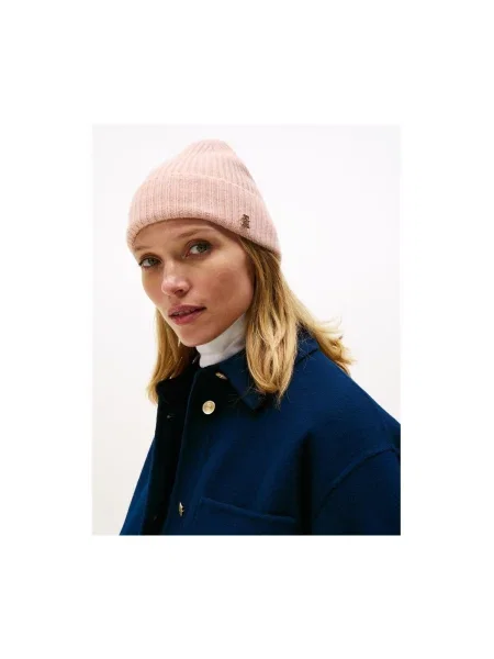 Căciulă Tommy Hilfiger din cașmir roz
