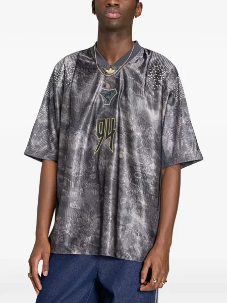 Tricou Adidas din jerseu gri