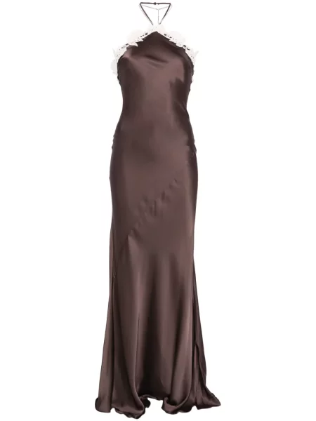 Rochie maxi Patrizia Pepe cu autograf maro