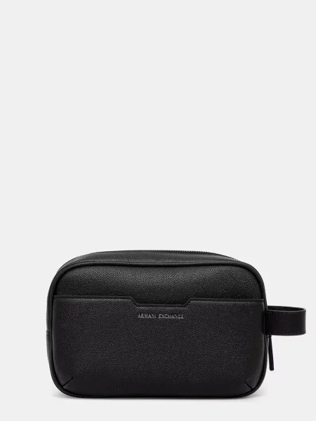Pungă cosmetică Armani Exchange negru
