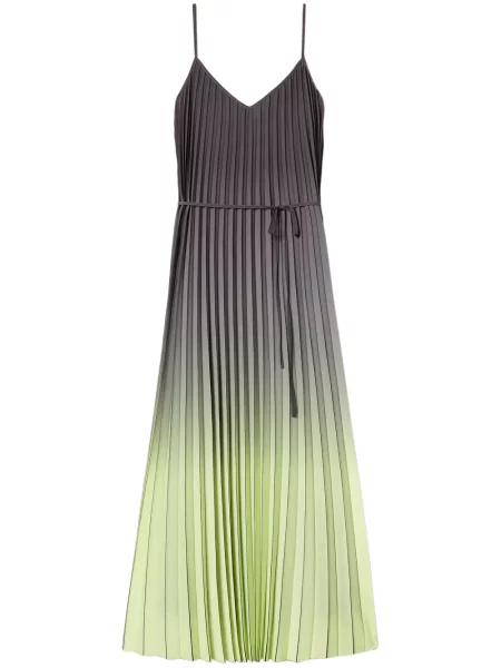 Rochie midi Twinset plisată până la genunchi de costum gri