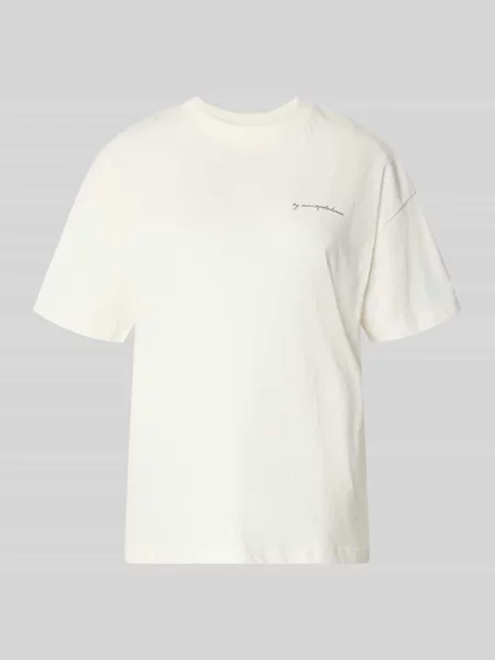 T-shirt o kroju regular fit z czystej bawełny Marc O'polo Denim biała