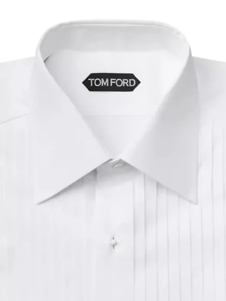 Cămașă Tom Ford plisată alb