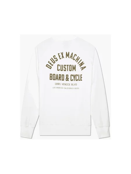 Bluza nierozpinana Deus Ex Machina z kapturem biała