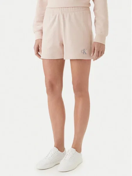 Calvin Klein Jeans Szorty materiałowe Różowy beżowe