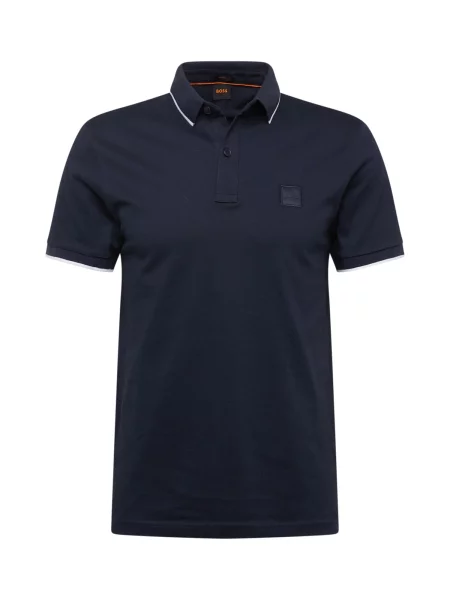 BOSS Orange Tričko Passertip námornícka modrá biela