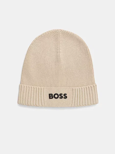 Шапка с вълна BOSS Green Asic_Beanie-X бяло