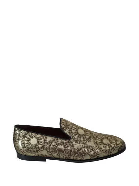 Pantofi loafer Dolce & Gabbana cu model floral din jacard