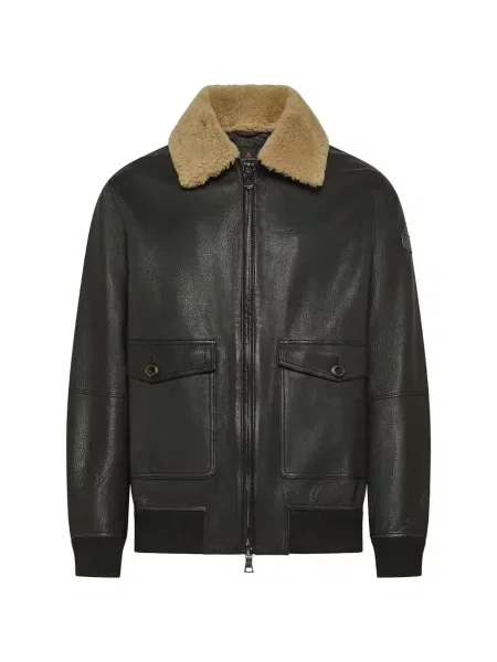 Gulerat geanta de piele Peuterey negru