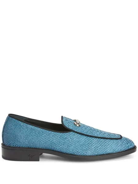 Pantofi loafer Giuseppe Zanotti din piele albastru