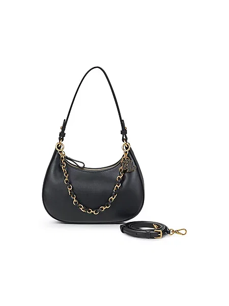 Crossbody torbica Lauren Ralph Lauren črna