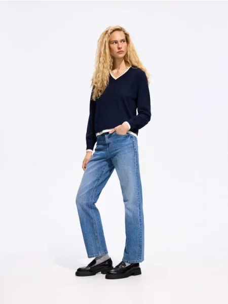 Reserved Blugi straight fit albastru