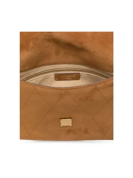 Torebka crossbody Tory Burch zamszowa brązowa