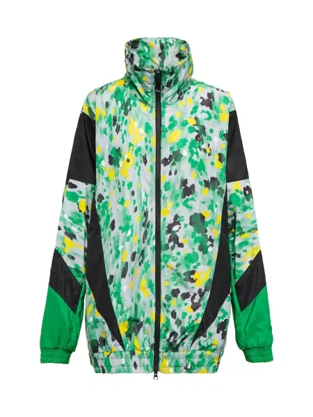 Geacă Adidas By Stella Mccartney cu imagine cu model leopard verde