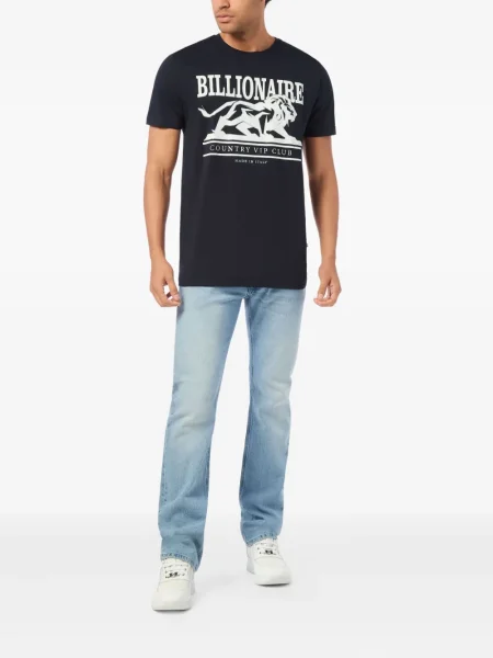 Tricou Billionaire cu imagine albastru