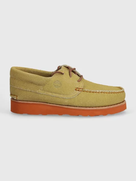 Σουέτ κλειστά παπούτσια Timberland 3 Eye Wedge Vibram μπεζ