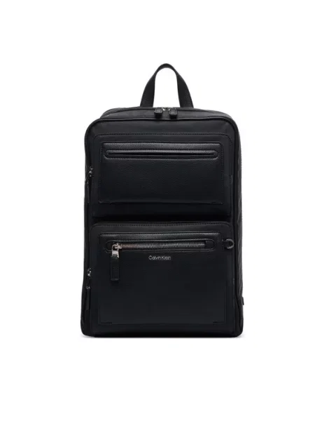 Ruksak Calvin Klein Ssnl Raised Logo Double Pocket B crna