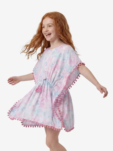Penti Haljina PENTI Adela Kaftan mit Herzmuster und Pompons miks