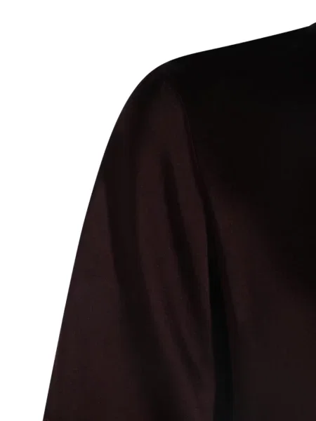 Scurt tricou Antonelli din satin maro
