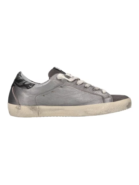 Sneakersy 4b12 skórzane szare
