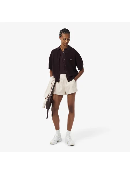 Lacoste Koszulka Polo Slim Fit Z Elastycznego Piqué Bordowa