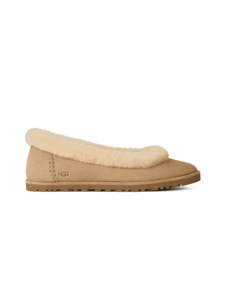UGG baleriny zamszowe W Zora Ballet Flat brązowe