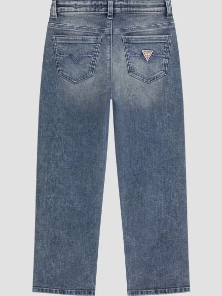 Дитячі Прямі джинси GUESS Kids синій