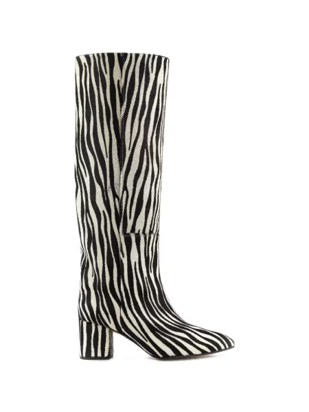 Botine Toral Shoes cu imagine cu model zebră alb
