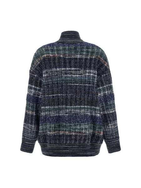 Kardigan Missoni w kratę niebieski