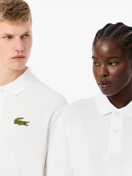 Поло Lacoste белое
