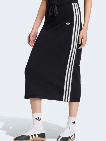 Adidas Originals fustă cu vâscoză negru