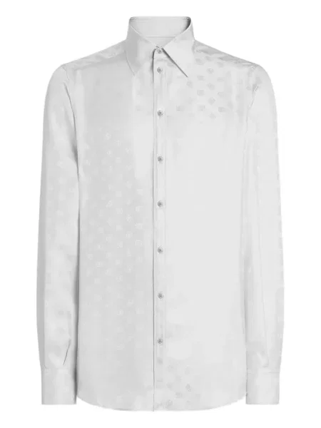 Cămașă Dolce & Gabbana din satin gri