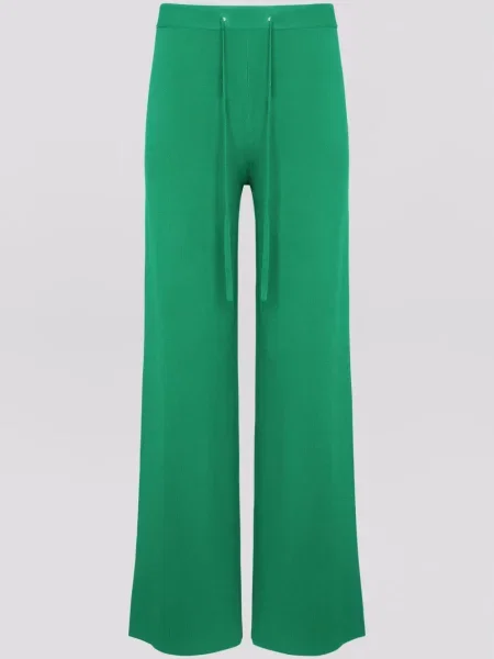 Dzianinowe spodnie Yves Salomon zielone