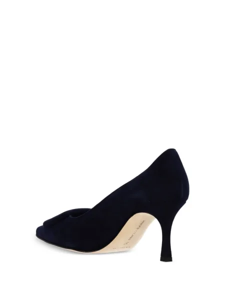Pantofi cu toc Manolo Blahnik cu cataramă albastru