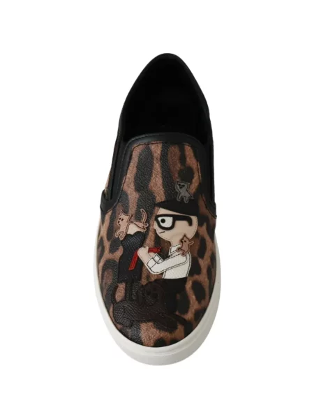 Tenisice Dolce & Gabbana s printom s leopard uzorkom smeđa
