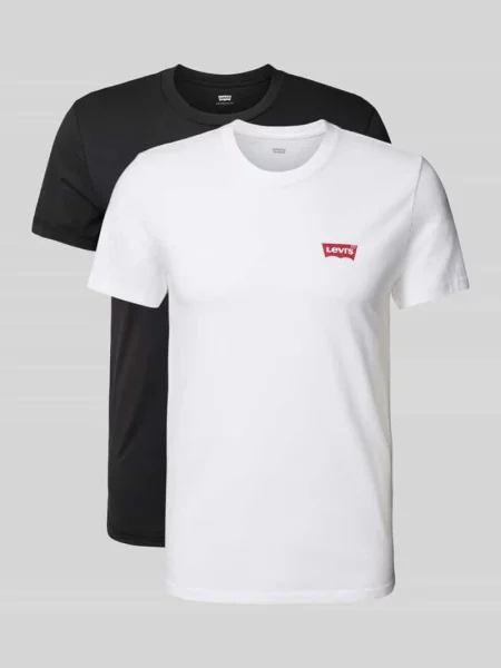 T-shirt z nadrukiem z logo w zestawie 2 szt. Levi's czarna
