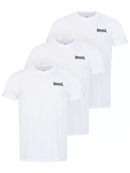 LONSDALE Tricou Roscommon negru alb