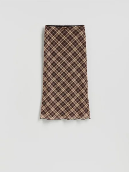 Reserved Spódnica midi z kratę wielobarwny