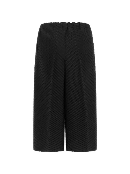 Pantaloni Issey Miyake cu model herringbone negru