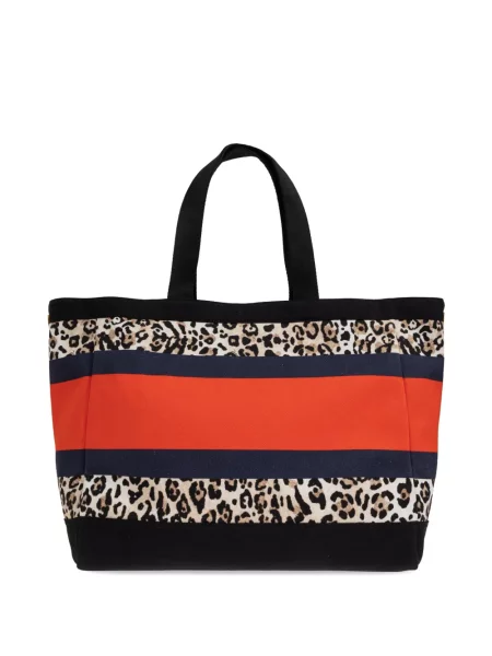 Geantă Dsquared2 cu dungi cu imagine negru