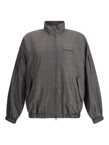 Kurtka Balenciaga w kratkę szara