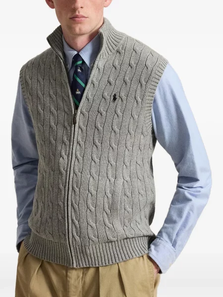 Hálós kockás pólóing Polo Ralph Lauren nyomtatás fekete