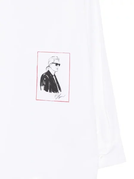 Cămașă Karl Lagerfeld cu imagine alb