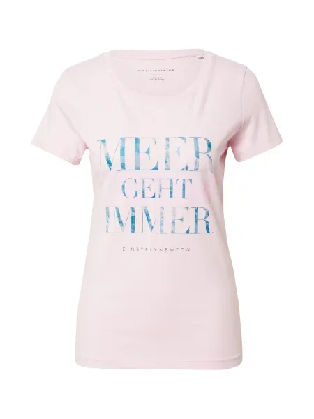 EINSTEIN & NEWTON Tricou Meer Geht Immer roz / deschis albastru