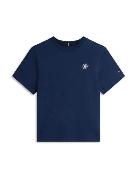 TOMMY HILFIGER Tricou bleumarin / roșu alb