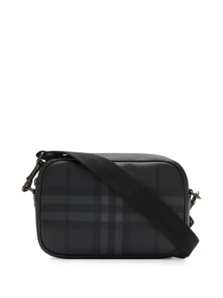 Καρό τσάντα χιαστί Burberry μαύρο