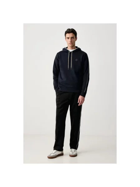 Hackett London bluza z kapturem z bawełną niebieska