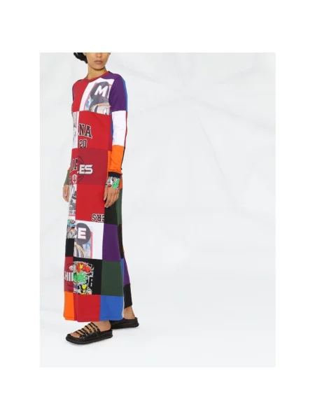 Maksi wielobarwność sukienka maxi Colville z naszywkami