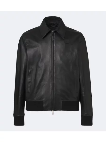 Geanta de piele Burberry negru